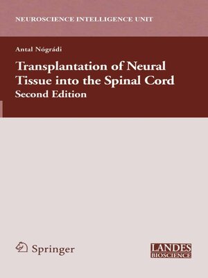 cover image of Transplantation of Neural Tissue into the Spinal Cord